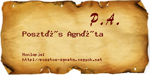 Posztós Agnéta névjegykártya